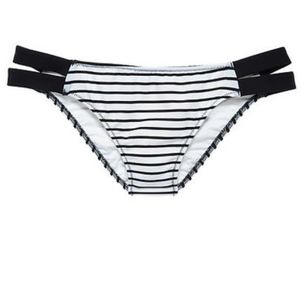 Victoria's Secret Double-Banded B+W Stripe Hipster